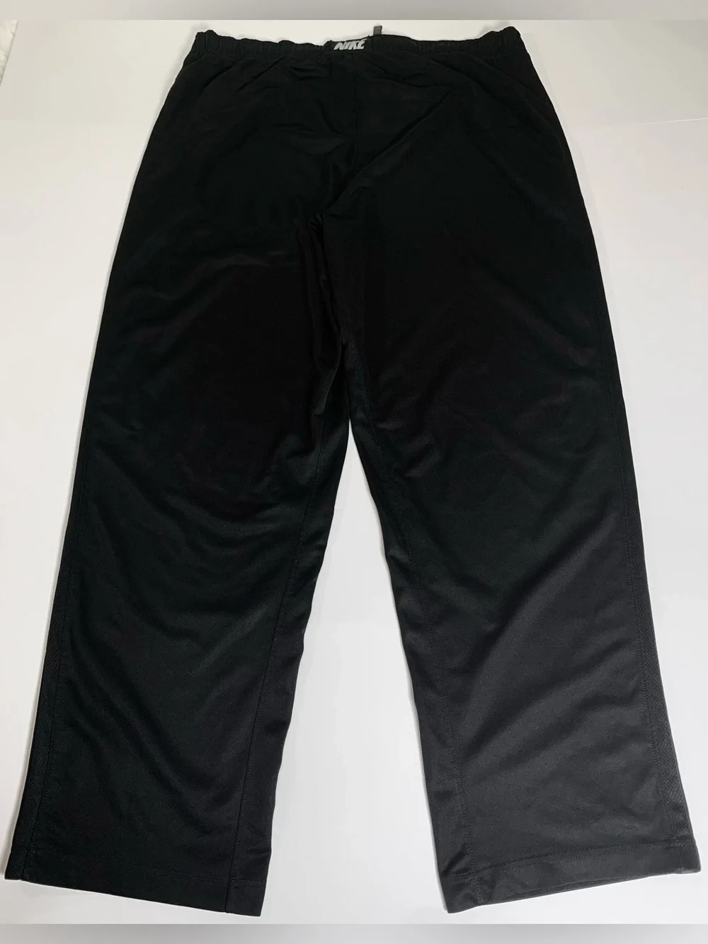 Nike Dri-FIT Open Hem Track Pants Gray Stripe Black Men’s Large Athletic Retro